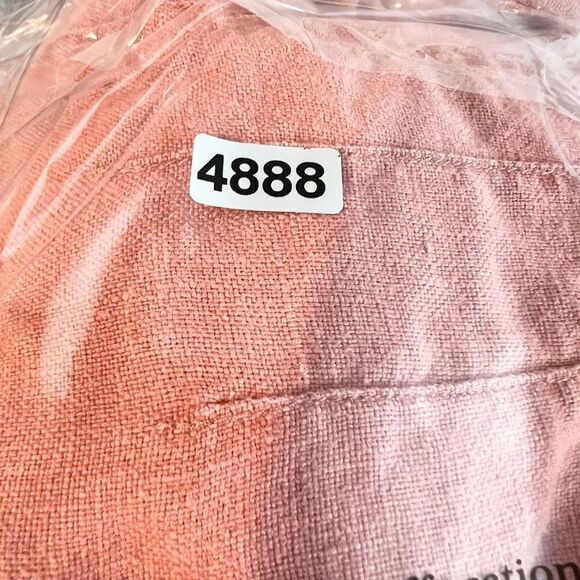 J Jill Jacket Womens 18 Linen Pink Peach Button Front Lightweight Long Sleeve - Picture 7 of 7